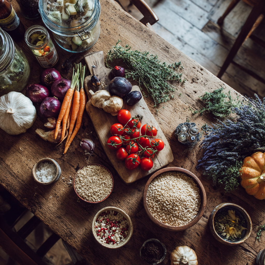 Čerstvé zdravé potraviny a zelenina